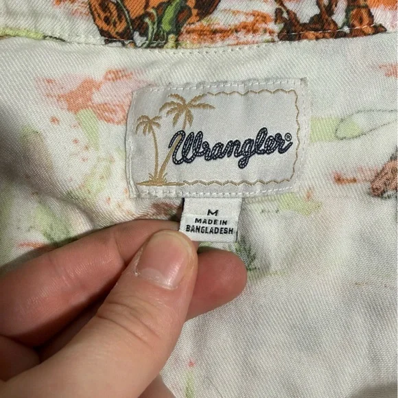 Wrangler Western Desert Cowboy Print Button Up Shirt Size M - Picture 6 of 8